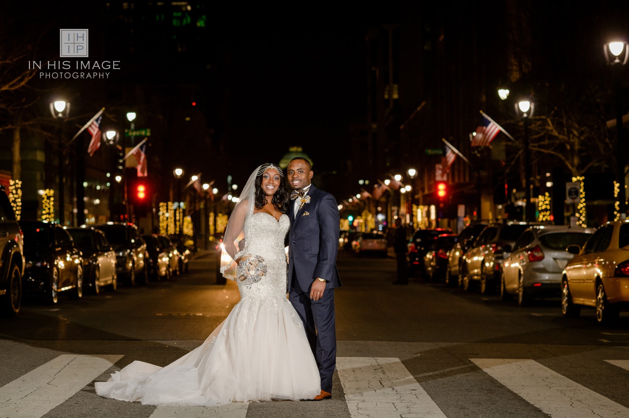 Downtown Raleigh, NC Bride and Groom
