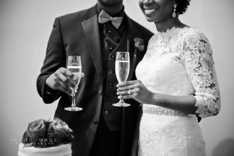 Black and white wedding photography in South Carolina