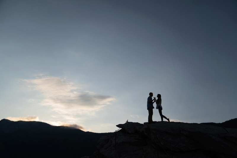 Grand Father Mountain Engagement Photo