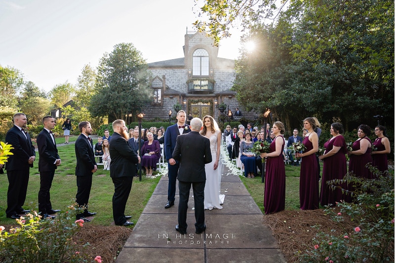 Wedding ceremony at Barclay Villa