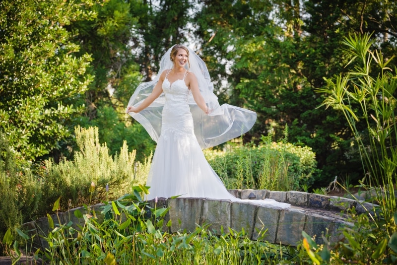Bridal Portrait at the Hall and Gardens at Landmark