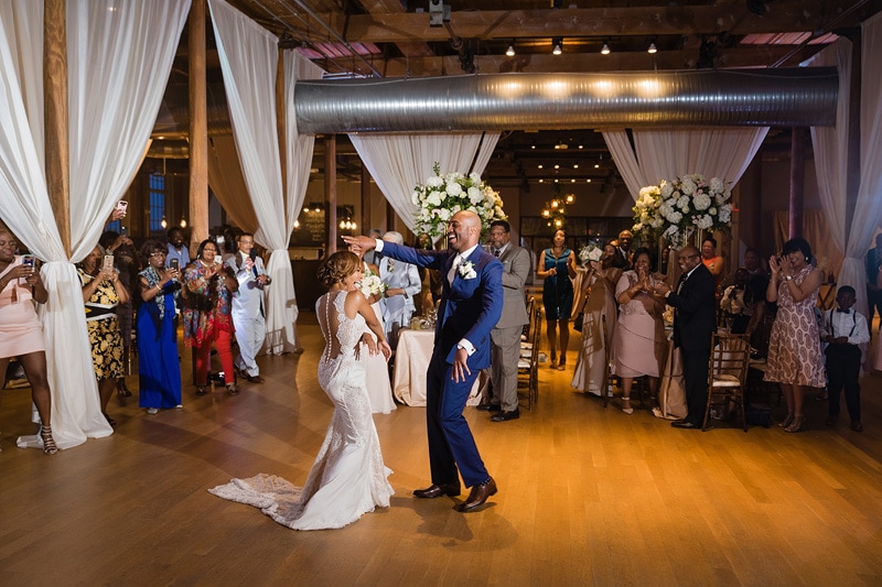 Bride and Groom First Dance at the Cotton Room