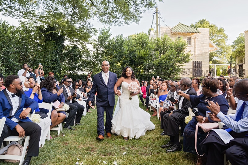 Outdoor Separk Mansion wedding ceremony