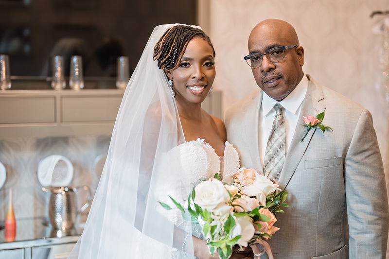 Bride w/ father at the Crystal Ballroom Charlotte