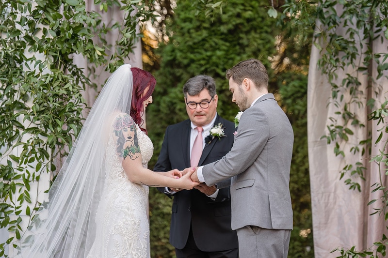 The Sutherland wedding ceremony